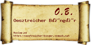 Oesztreicher Böngér névjegykártya